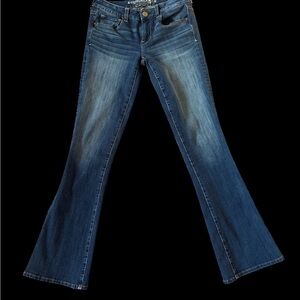 American Eagle Skinny Kick Jeans Women’s 4R Medium Wash Stretch Flare